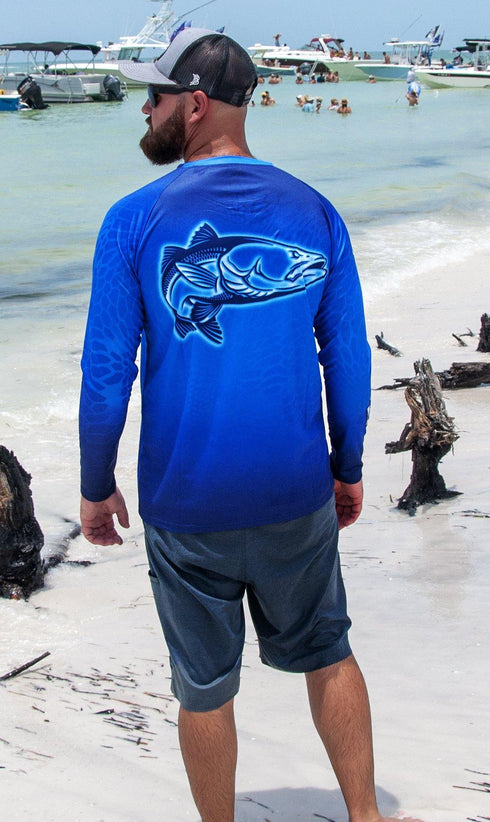 Mens Snook Outline Fishing Shirt - KnottyTails